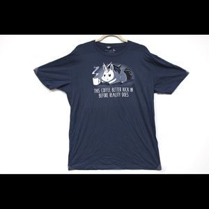 TeeTurtle Blue/Gray tee  men Size L